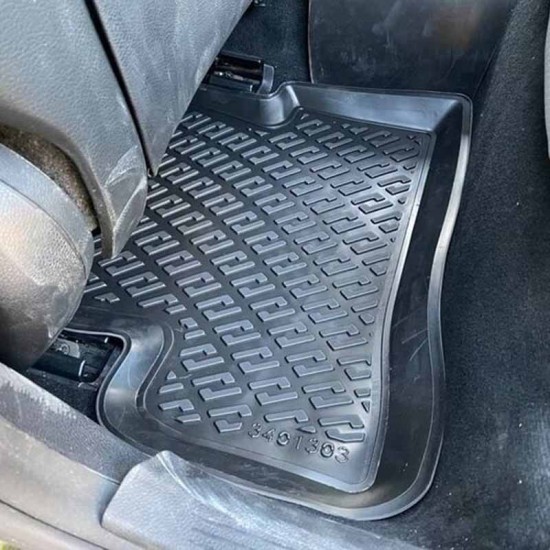 Πατάκια Σκαφάκια 3D Από Λάστιχο TPE Για Mercedes C-Class W205 2014-2020 Rizline 4 Τεμάχια Μαύρα