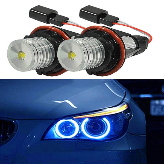 Λάμπες Led Για Angel Eyes Bmw E39 / E53 / E65 / E66 / E60 / E61 / E63 / E64 / E87 6watt Μπλε 2 Τεμάχια