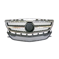 Μάσκα Για Mercedes-Benz CLS-Class W218 12-18 Amg Look Με Μονή Γρίλια Μαύρο/Χρώμιο 1 Τεμάχιο