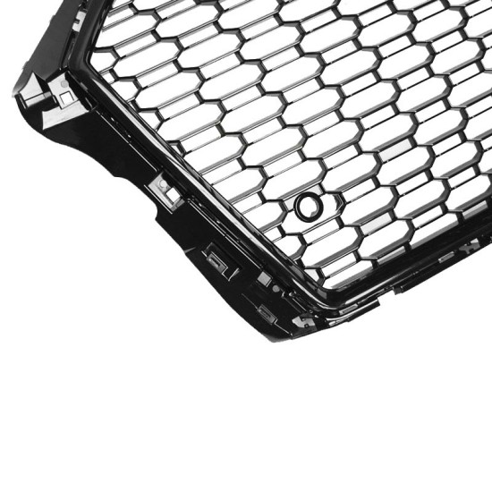 Μάσκα Για Audi A3 8V 16-20 RS3 Look Κυψελωτή Γυαλιστερό Μαύρο 1 Τεμάχιο