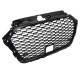 Μάσκα Για Audi A3 8V 16-20 RS3 Look Κυψελωτή Γυαλιστερό Μαύρο 1 Τεμάχιο