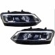 Μπροστινά Φανάρια Set Για Vw Polo 6R/6C 09-17 DRL Passat Matrix Look & Dynamic Φλας Full Led Με Μοτέρ Carner