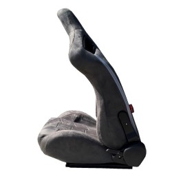 Καθίσματα Bucket R8 Suede Αλκαντάρα Γκρι Ζευγάρι 2 Τεμαχίων Καθίσματα Bucket R8 Suede Αλκαντάρα Γκρι Ζευγάρι 2 Τεμαχίων