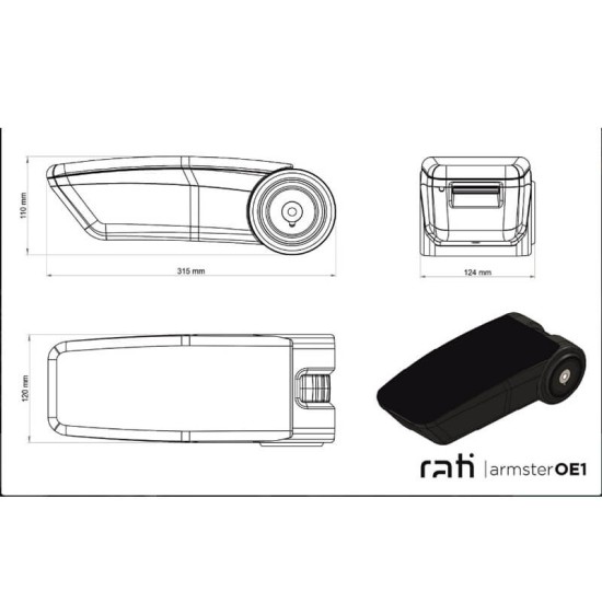 Κονσόλα Χειροφρένου Τεμπέλης Armster OE1 TR Limited Με Usb Για Dacia Duster 2018+ Χωρίς Εργοστασιακό Τεμπέλη Μαύρο Χρώμα Με Κόκκινη ραφή