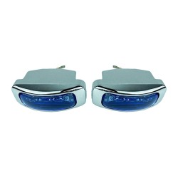 Προβολείς Universal 125x46mm H3 12V 55W LA-1100 16031 Μπλε/Χρώμιο 2 Τεμάχια