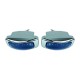 Προβολείς Universal 125x46mm H3 12V 55W LA-1100 16031 Μπλε/Χρώμιο 2 Τεμάχια