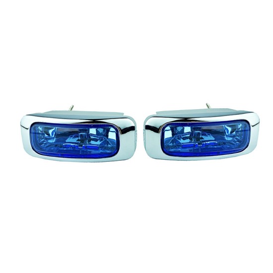 Προβολείς Universal 125x46mm H3 12V 55W LA-1100 16031 Μπλε/Χρώμιο 2 Τεμάχια