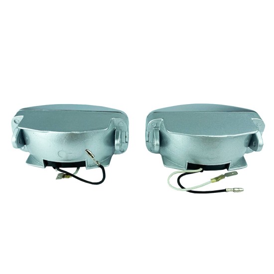Προβολείς Universal 125x46mm H3 12V 55W LA-1100 16031 Μπλε/Χρώμιο 2 Τεμάχια