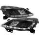 Μπροστινά Φανάρια Set Για Opel Corsa D 06-11 DRL Μαύρα H1/H1 Sonar