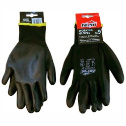 Γάντια Εργασίας Πολυεστέρα / PU No9 - Large Μαύρα 2 Τεμάχια Γάντια Εργασίας Πολυεστέρα / PU No9 - Large Μαύρα 2 Τεμάχια