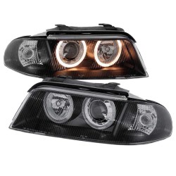 Μπροστινά Φανάρια Set Για Audi A4 B5 99-00 Angel Eyes Μαύρα H7/H7 Depo Μπροστινά Φανάρια Set Για Audi A4 B5 99-00 Angel Eyes Μαύρα H7/H7 Depo