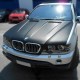 Μπροστινά Φανάρια Set Για Bmw X5 E53 99-03 Angel Eyes & Led Φλας Μαύρα Xenon D2S/H7 Με Μοτέρ Depo