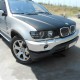 Μπροστινά Φανάρια Set Για Bmw X5 E53 99-03 Angel Eyes & Led Φλας Μαύρα Xenon D2S/H7 Με Μοτέρ Depo