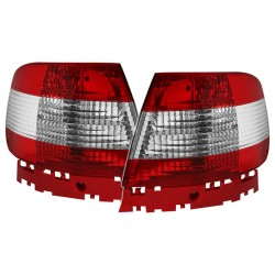 Πισινά Φανάρια Set Για Audi A4 B5 94-00 Κόκκινο/Crystal Depo