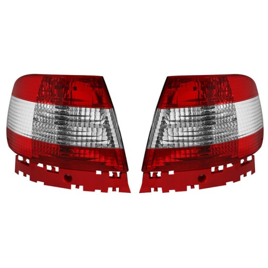 Πισινά Φανάρια Set Για Audi A4 B5 94-00 Κόκκινο/Crystal Depo