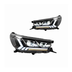 Μπροστινά Φανάρια Set Για Toyota Hilux Revo 15-19 Με Dynamic Start DRL & Φλας Μαύρα Με Μοτέρ VLand Μπροστινά Φανάρια Set Για Toyota Hilux Revo 15-19 Με Dynamic Start DRL & Φλας Μαύρα Με Μοτέρ VLand