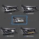 Μπροστινά Φανάρια Set Για Toyota Hilux Revo 15-19 Με Dynamic Start DRL &  Φλας Μαύρα Με Μοτέρ VLand