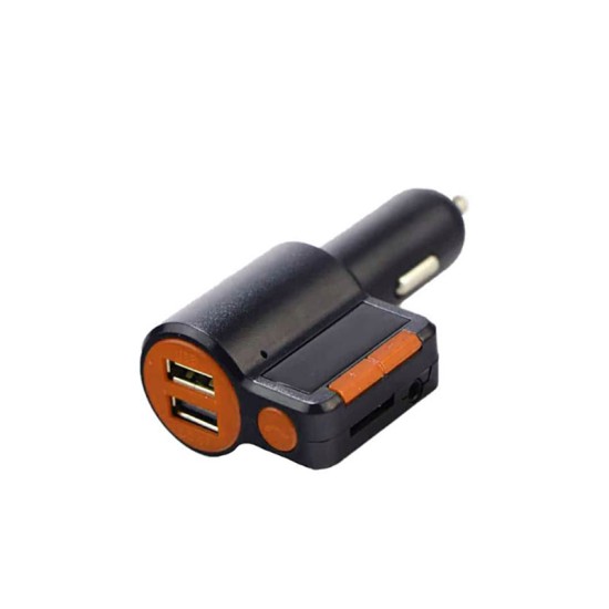 FM Transmitter Με Bluetooth, Φορτιστής Με 2 USB ,  Οθόνη LCD Και Τηλεχειριστήριο Als-A905 24 Volt Μαύρο