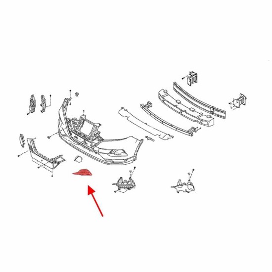 Δίχτυ Προφυλακτήρα Εμπρός Πλαινό Για Nissan Qashqai J11 17+ Με PDC Ασημί / Μαύρο Αριστερό 1 Τεμάχιο