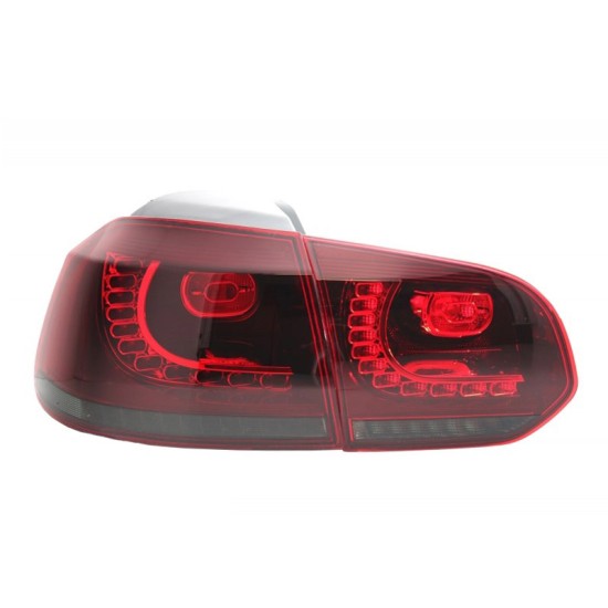 Πισινά Φανάρια Set Για Vw Golf VI (6) 08-12 Full Led Dynamic GTI R20 Look Σκούρο Κόκκινο/Φιμέ VLand