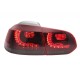 Πισινά Φανάρια Set Για Vw Golf VI (6) 08-12 Full Led Dynamic GTI R20 Look Σκούρο Κόκκινο/Φιμέ VLand