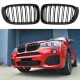 Καρδιές Μάσκας Για Bmw X3 F25 LCI 14-17 / X4 F26 14-17 M4 Look Με Διπλή Γρίλια Μαύρο Γυαλιστερό Με 7 Γρίλιες 2 Τεμάχια