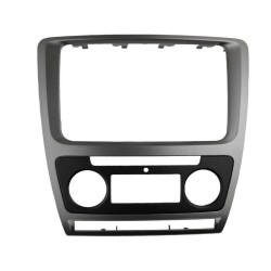 Πλαίσιο / Πρόσοψη 2DIN Για Skoda Octavia 1Z 09-13 Με Αυτόματο Κλιματισμό Μαύρο Ασημί 1 Τεμάχιο