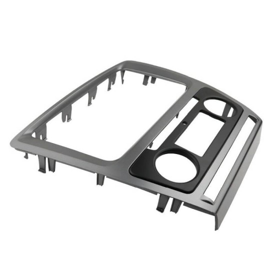 Πλαίσιο / Πρόσοψη 2DIN Για Skoda Octavia 1Z 09-13 Με Αυτόματο Κλιματισμό Μαύρο Ασημί 1 Τεμάχιο