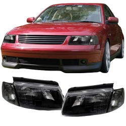 Μπροστινά Φανάρια Set Για Vw Passat 3B 96-00 Μαύρα H1/H7 TYC