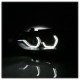 Μπροστινά Φανάρια Set Για Bmw 3 F30 / F31 11-15 3D Angel Eyes Μαύρα H7/H7 Με Μοτέρ Sonar