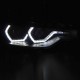 Μπροστινά Φανάρια Set Για Bmw 3 F30 / F31 11-15 3D Angel Eyes Μαύρα H7/H7 Με Μοτέρ Sonar