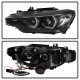 Μπροστινά Φανάρια Set Για Bmw 3 F30 / F31 11-15 3D Angel Eyes Μαύρα H7/H7 Με Μοτέρ Sonar