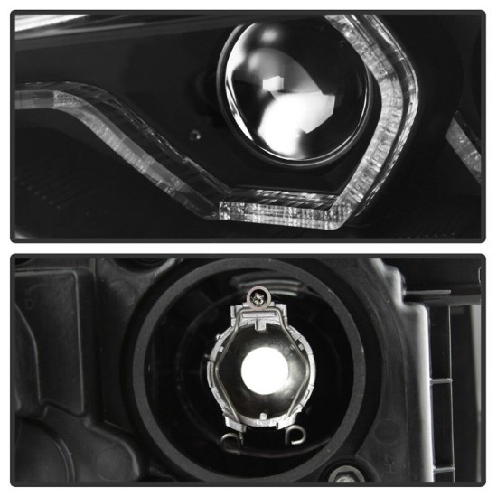 Μπροστινά Φανάρια Set Για Bmw 3 F30 / F31 11-15 3D Angel Eyes Μαύρα H7/H7 Με Μοτέρ Sonar