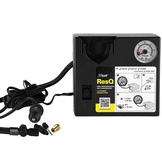 Κομπρεσέρ -  Κομφλέρ Αέρος Αυτοκινήτου AirMan ResQ 12V Με Μανόμετρο 51-051-001 15152