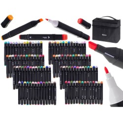 Επαγγελματικοί Μαρκαδόροι Με Διπλή Μύτη (Board & Fine) CRN-80 80 Τεμάχια