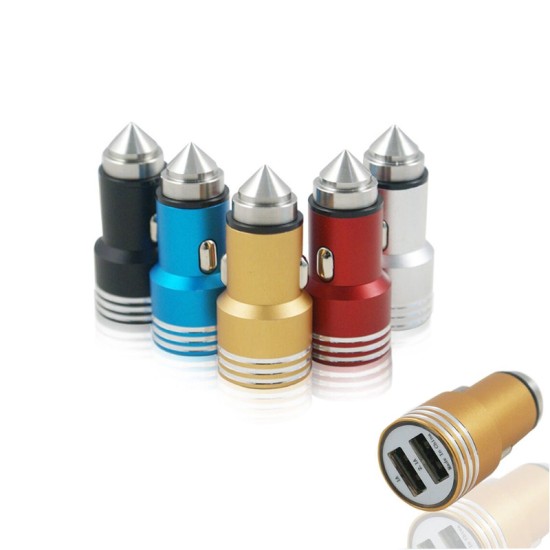 Φορτιστής Αναπτήρα Αυτοκινήτου Με 2 Θύρες Usb 2.1A/1A 12/24V Γαλάζιο 99169