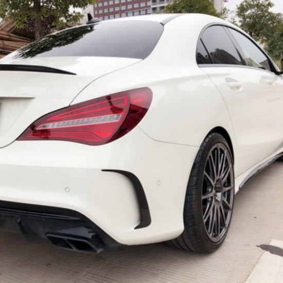 Πλαινά Πτερύγια Πισινού Προφυλακτήρα Για Mercedes-Benz CLA W117 13-17  Coupe Με Amg Προφυλακτήρα Γυαλιστερό Μαύρο 2 Τεμάχια
