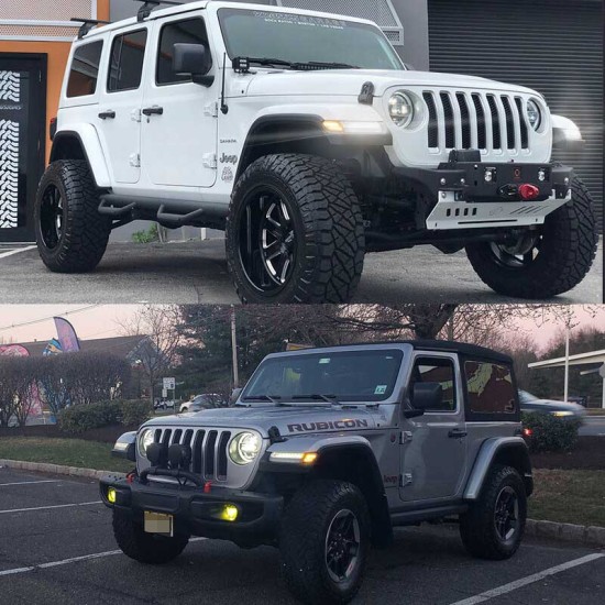 Πλαϊνά Φλας Φτερού Για Jeep Wrangler JL 18+ Φιμέ Led 2 Τεμάχια