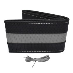 Κάλυμμα Τιμονιού Αυτοκινήτου Otom Stitching Δερματίνη Ραφτό Εξώγαζο Μαύρο - Γκρι Medium 37-39cm DK-305 Κάλυμμα Τιμονιού Αυτοκινήτου Otom Stitching Δερματίνη Ραφτό Εξώγαζο Μαύρο - Γκρι Medium 37-39cm DK-305