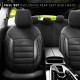 Καλύμματα Αυτοκινήτου Otom Sport Plus Design Universal Βαμβακερό Ύφασμα / Rachel / Δερματίνη Σετ Εμπρός / Πίσω 11 Τεμαχίων Μαύρο SPTPLS-101