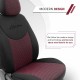 Καλύμματα Αυτοκινήτου Otom Attraction Design Universal Βαμβακερό Ύφασμα / Rachel Σετ Εμπρός / Πίσω 11 Τεμαχίων Μαύρο - Κόκκινο ATR-1302