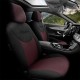 Καλύμματα Αυτοκινήτου Otom Attraction Design Universal Βαμβακερό Ύφασμα / Rachel Σετ Εμπρός / Πίσω 11 Τεμαχίων Μαύρο - Κόκκινο ATR-1302