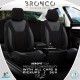 Καλύμματα Αυτοκινήτου Otom Bronco Design Universal Rachel / Δερματίνη Καπιτονέ Σετ Εμπρός / Πίσω 11 Τεμαχίων Μαύρο Με Κόκκινο Κέντημα BRN-401