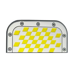 Αυτοκόλλητο Προστατευτικό Εξάτμισης Αλουμινίου Ασημί / Κίτρινο 18x9cm 1 Τεμάχιο