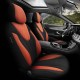 Καλύμματα Αυτοκινήτου Otom Ruby Design Universal Βαμβακερό Ύφασμα Rachel Σετ Εμπρός / Πίσω 11 Τεμαχίων "Terracota" Μαύρο / Κεραμιδί RBY-1204