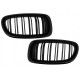 Καρδιές Μάσκας Για Bmw 5 F10 / F11 / F18 10-16 M4 Look Με Διπλή Γρίλια Μαύρο Γυαλιστερό V.2 2 Τεμάχια
