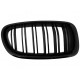 Καρδιές Μάσκας Για Bmw 5 F10 / F11 / F18 10-16 M4 Look Με Διπλή Γρίλια Μαύρο Γυαλιστερό V.2 2 Τεμάχια