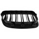 Καρδιές Μάσκας Για Bmw 5 F10 / F11 / F18 10-16 M4 Look Με Διπλή Γρίλια Μαύρο Γυαλιστερό V.2 2 Τεμάχια
