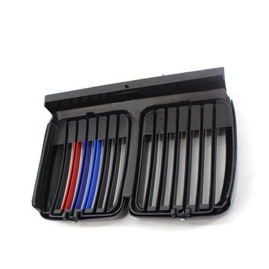 Καρδιές Μάσκας Για Bmw 3 E30 82-94 Tri-Color Γυαλιστερό Μαύρο 1 Τεμάχιο