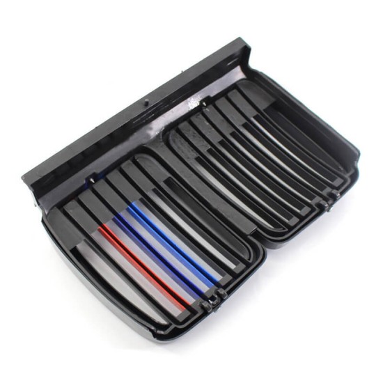 Καρδιές Μάσκας Για Bmw 3 E30 82-94 Tri-Color Γυαλιστερό Μαύρο 1 Τεμάχιο